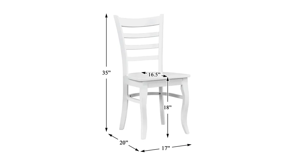 Laurel Side Chair- Set of 2 Dimensions