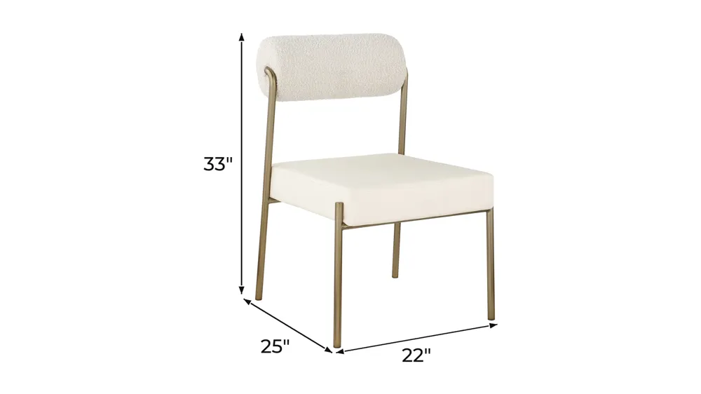 Carly Dining Chair - Set of 2 Dimensions