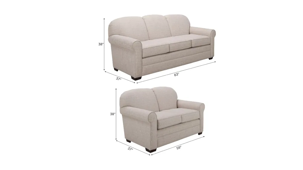 Petunia Living Room Set Dimensions