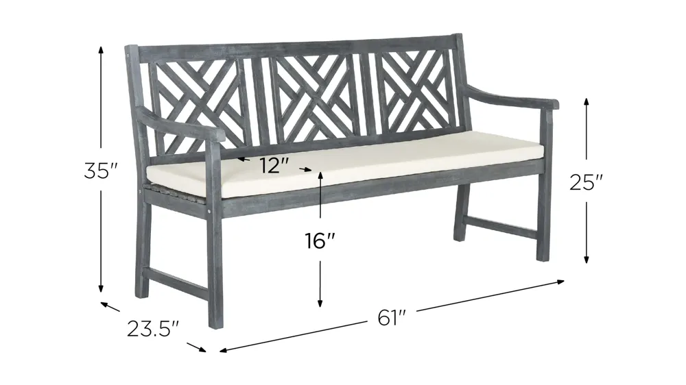 Button 3 Seat Bench Dimensions