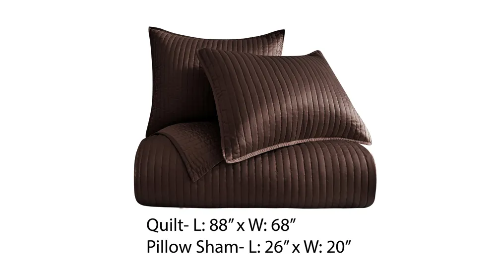 Satin Channel 2-pc. Quilt Set Dimensions