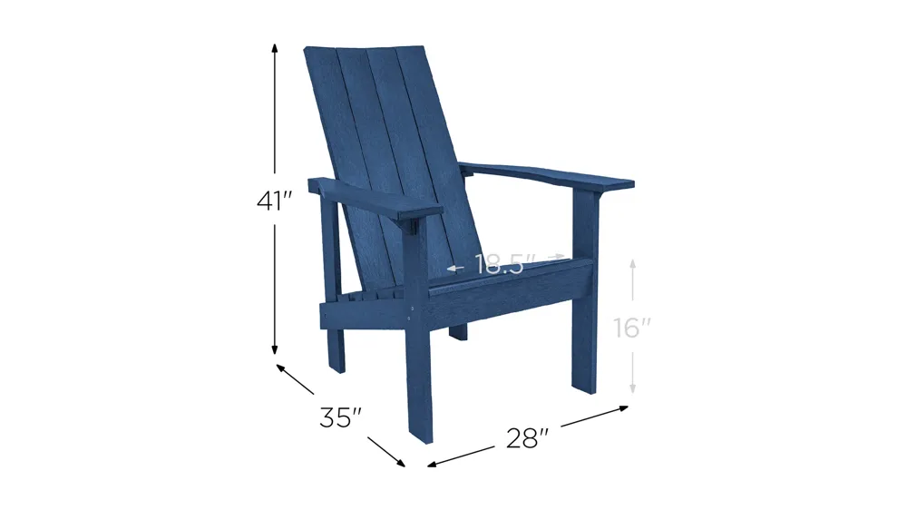 Generation Recycled Outdoor Modern Adirondack Chair Dimensions