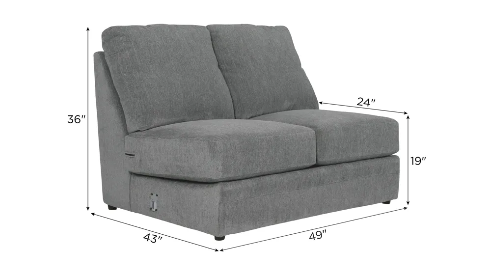 Kristoff Armless Loveseat Dimensions