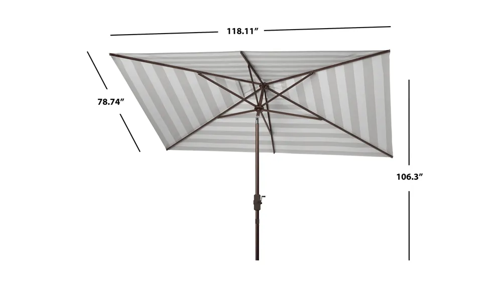Marcie Outdoor Rectangular Umbrella Dimensions