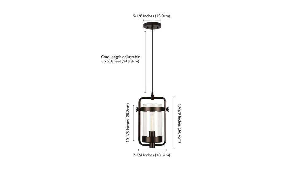Albini Industrial Pendant Dimensions