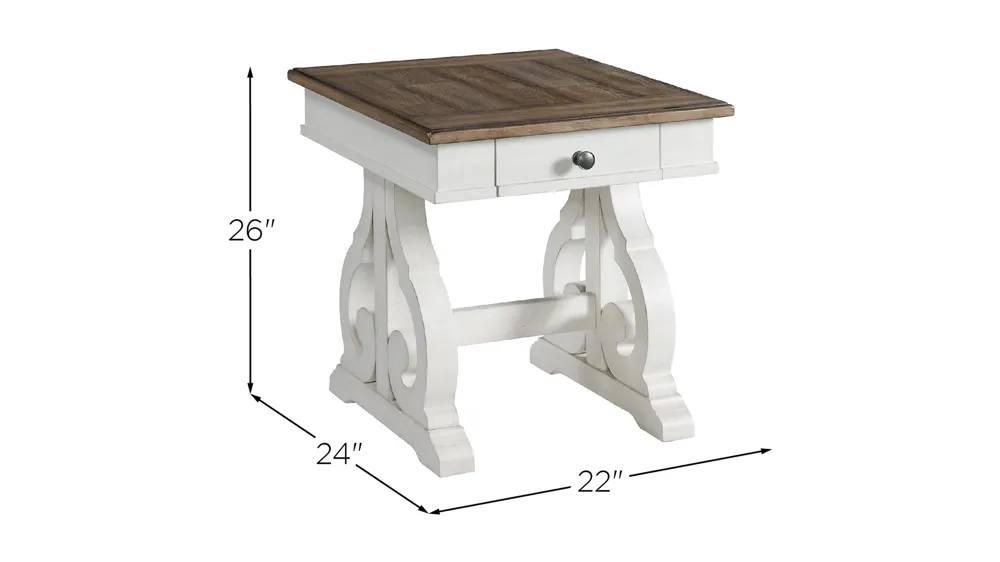 Drake End Table Dimensions