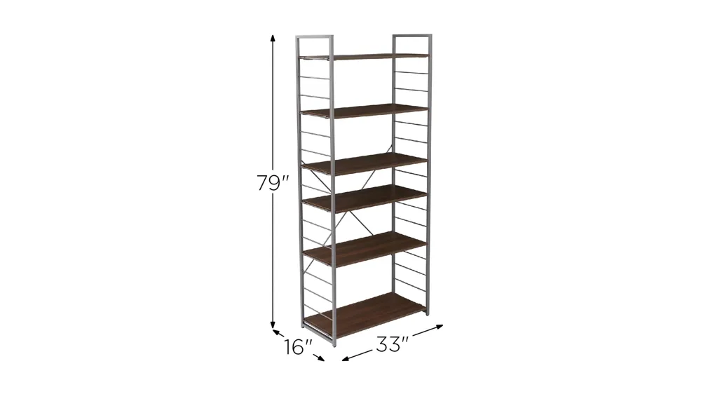 Seaford 79" Bookcase Dimensions
