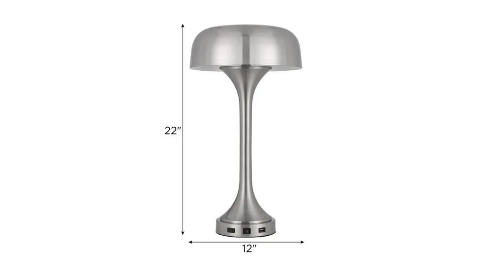 Mushroom Cloud Desk Lamp with USB Dimensions