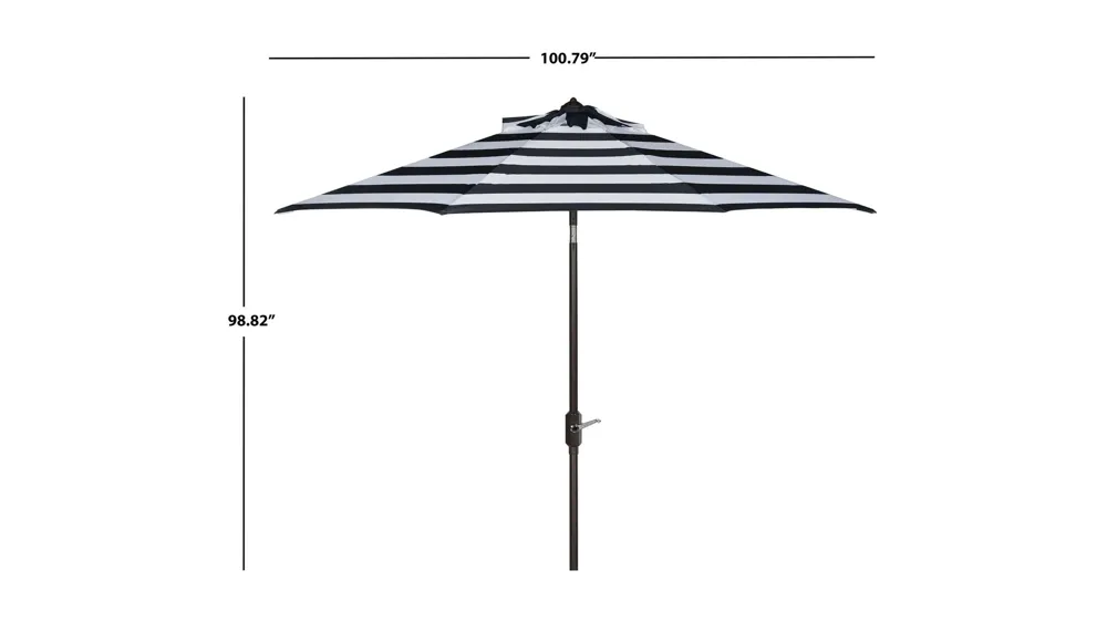 Marcie Outdoor UV-Resistant Auto-Tilt Umbrella Dimensions