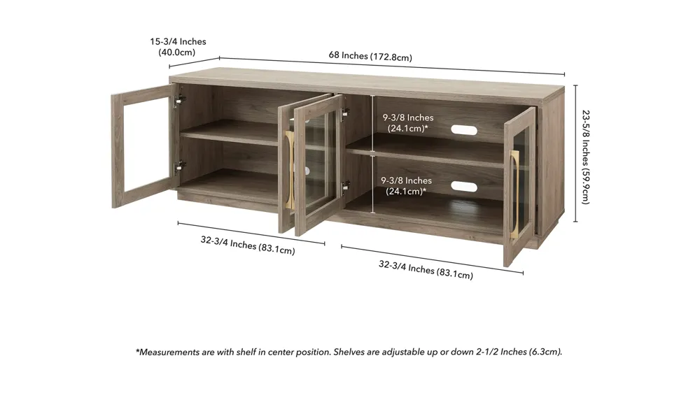 Donovan TV Stand Dimensions