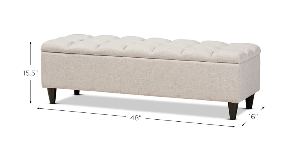 Brette Storage Bench Ottoman Dimensions