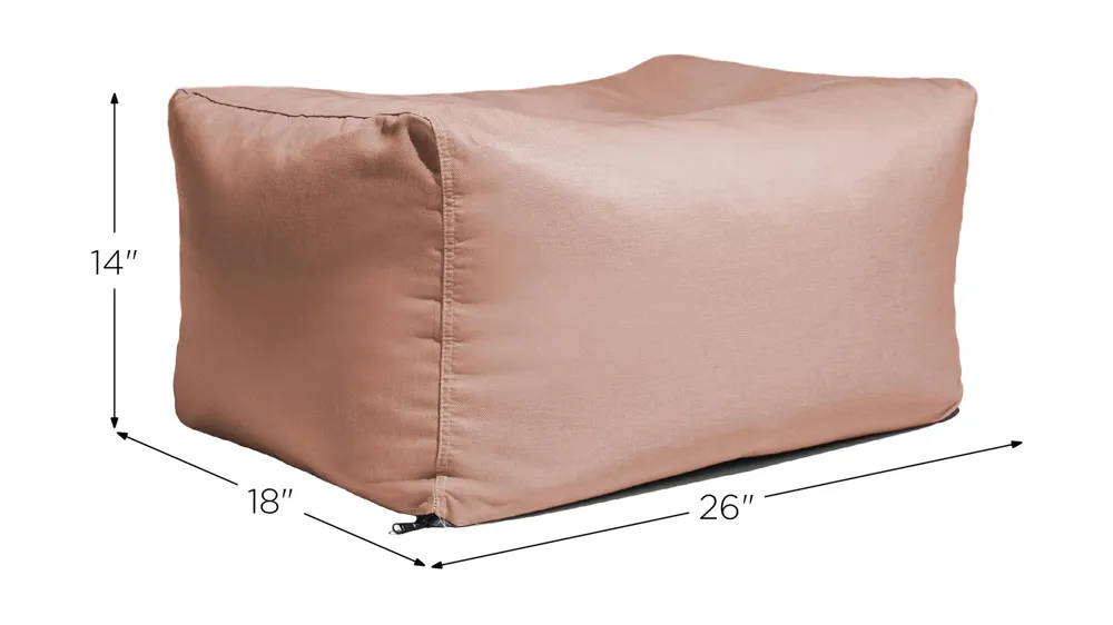 Lamont Outdoor Bean Bag Ottoman Bench Dimensions