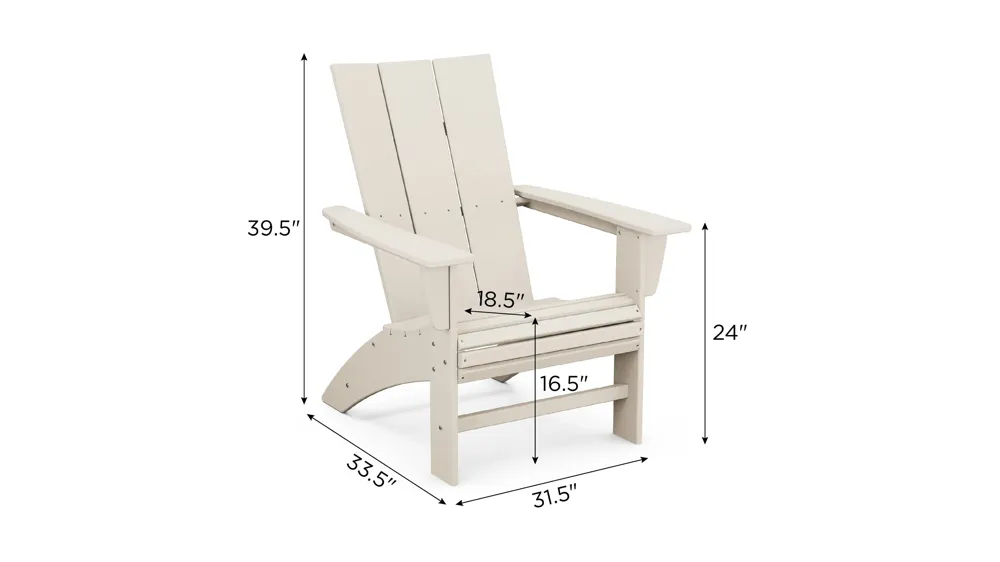 Modern Curveback Adirondack Chair Dimensions