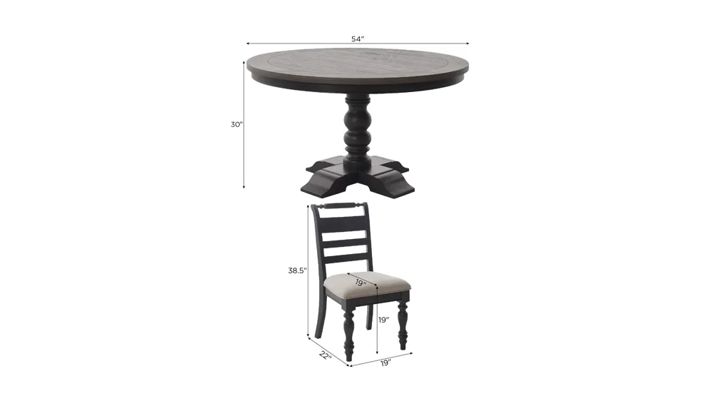 Percy 7-pc. Dining Set Dimensions