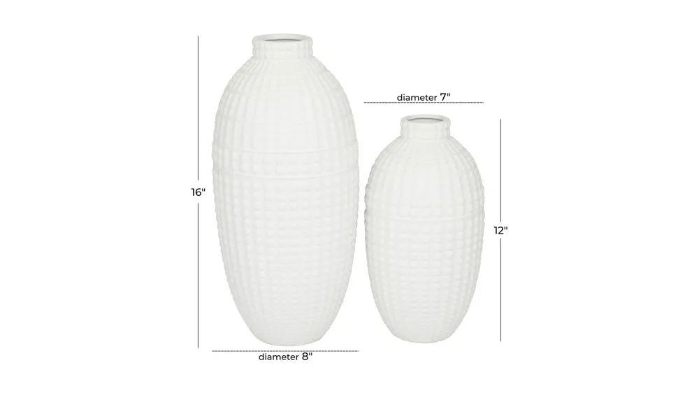Ivy Collection Chillax Vase Set of 2 Dimensions