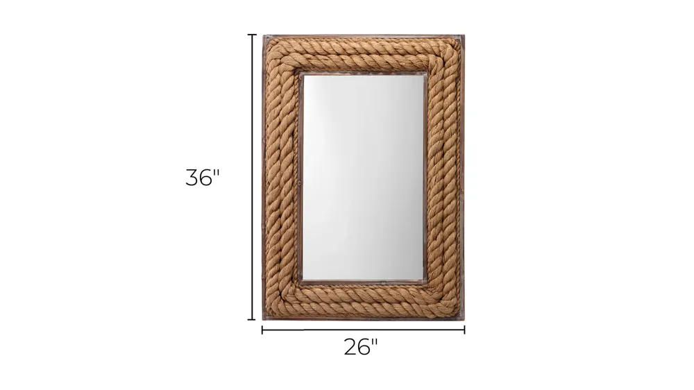 Rectangle Jute Mirror Dimensions