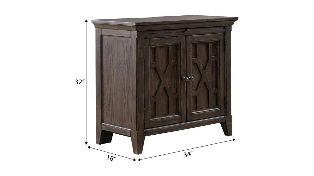 Paradise Valley Bedside Chest w/ Charging Station Dimensions