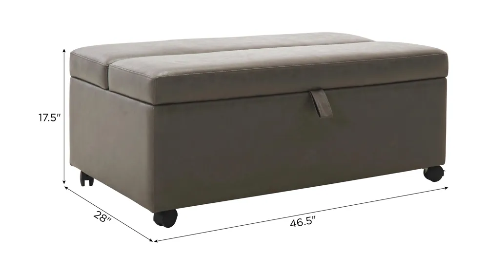 Novah Lift Top Cocktail Ottoman w/ Casters | Raymour & Flanigan