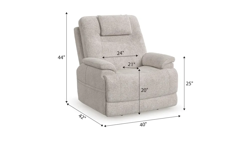 Zecliner Triple Power Lift Recliner Dimensions