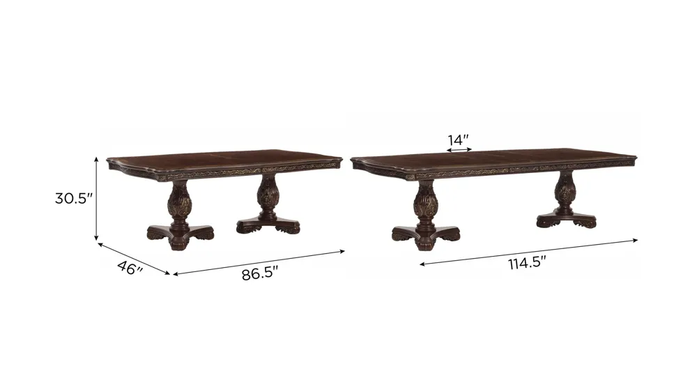 Euro Dining Table Dimensions