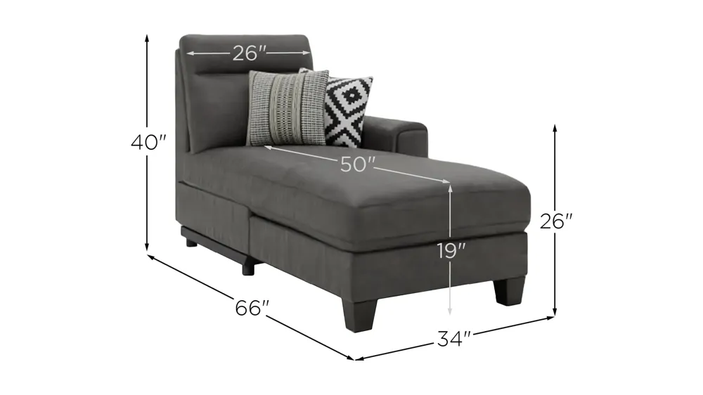 Ace Right Arm Facing Power Chaise | Raymour & Flanigan