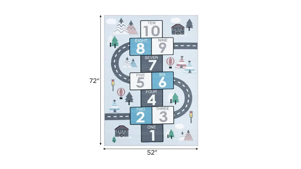 Elmira Kids' Playhouse Rug Dimensions