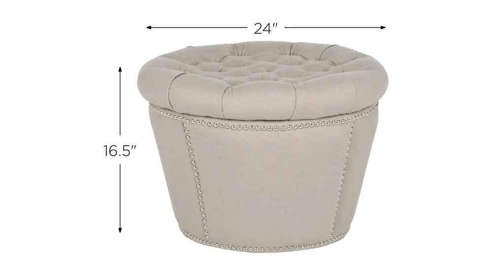 Micha Storage Ottoman Dimensions