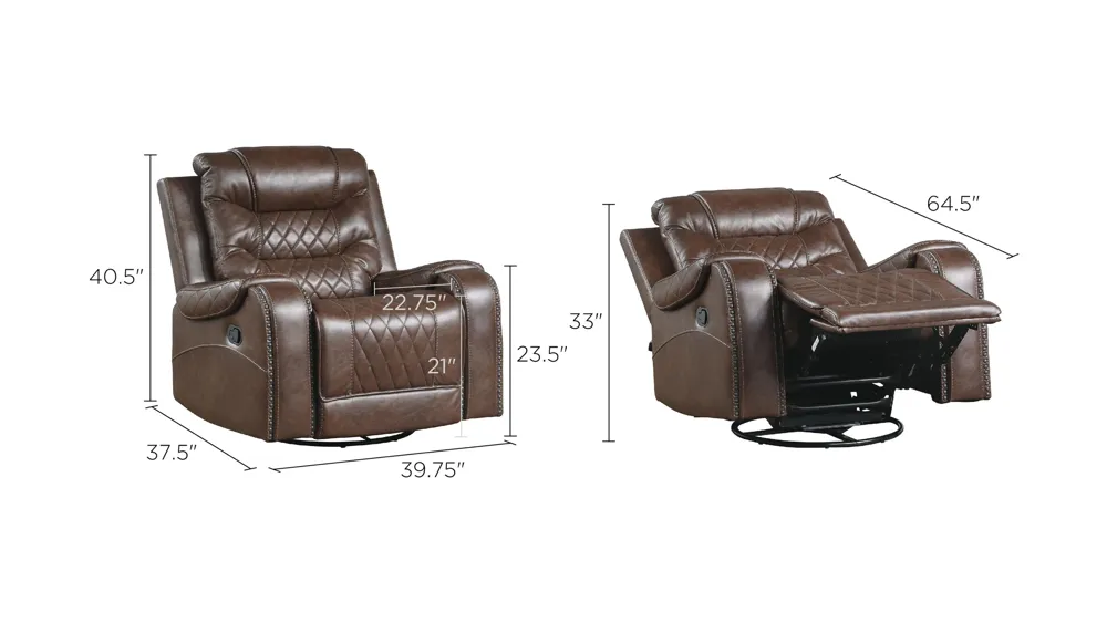 Greenway Swivel Glider Recliner Dimensions