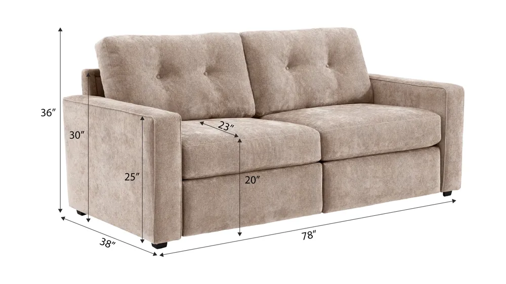 ModularOne 2-pc. Loveseat Dimensions