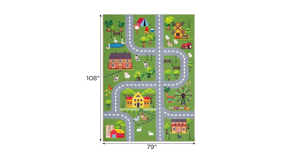 Susquehanna Kids' Playhouse Rug Dimensions