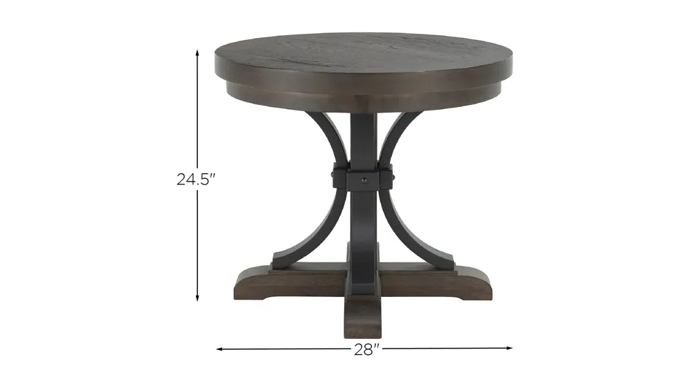 Halloway Round End Table Dimensions