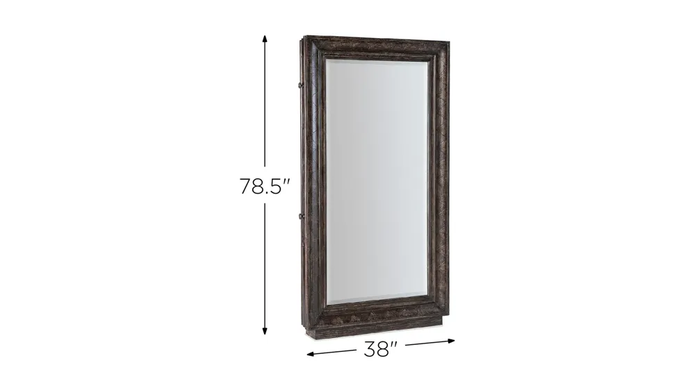 Traditions Floor Mirror w/hidden jewelry storage Dimensions