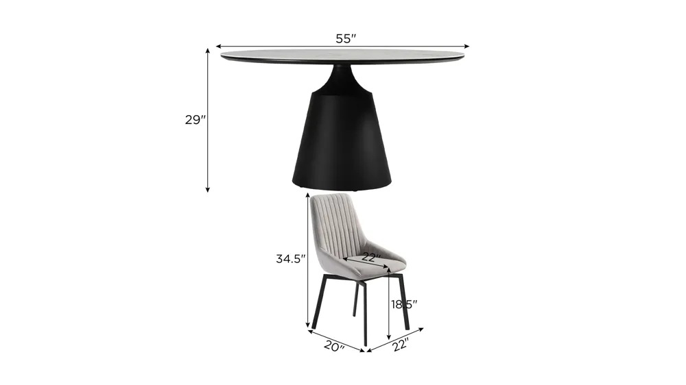 Knox Alison 5-pc. Dining Set Dimensions