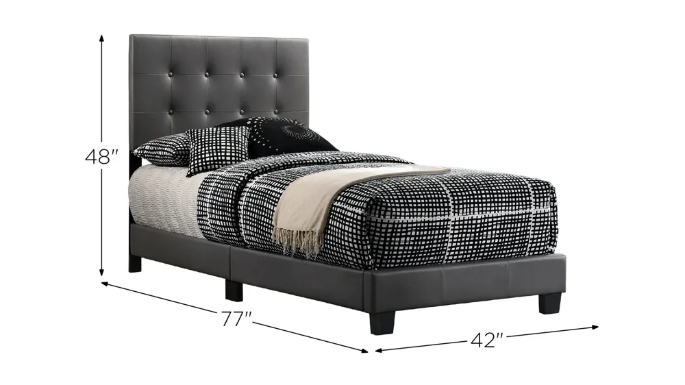 Caldwell Upholstered Panel Bed Dimensions