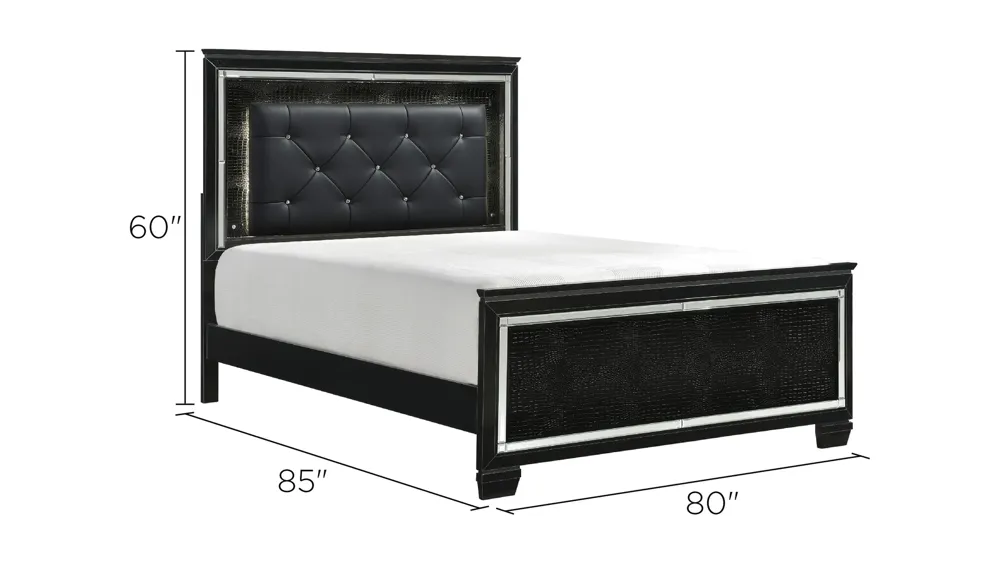Brambley Bed w/ LED Lights Dimensions
