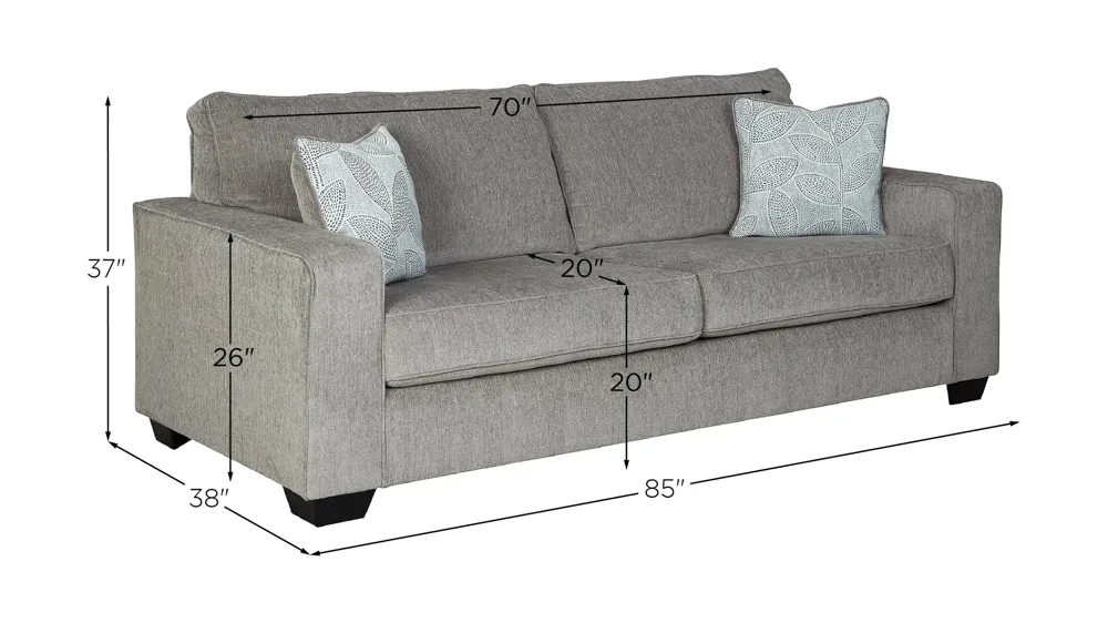 Adelson Chenille Queen Sleeper Sofa Dimensions