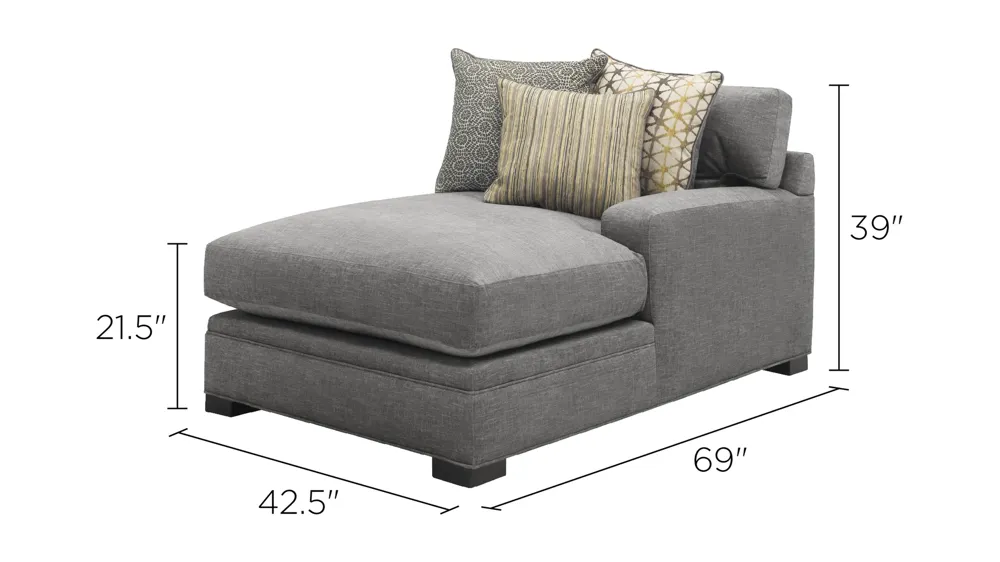 Bayside Right Arm Facing Chaise Dimensions