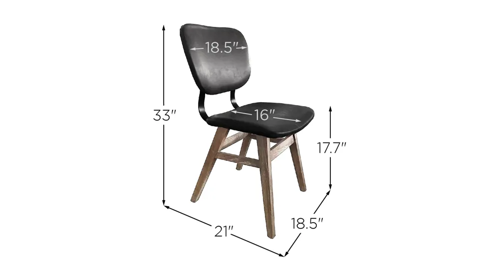 Fraser Dining Chair- Set of 2 Dimensions