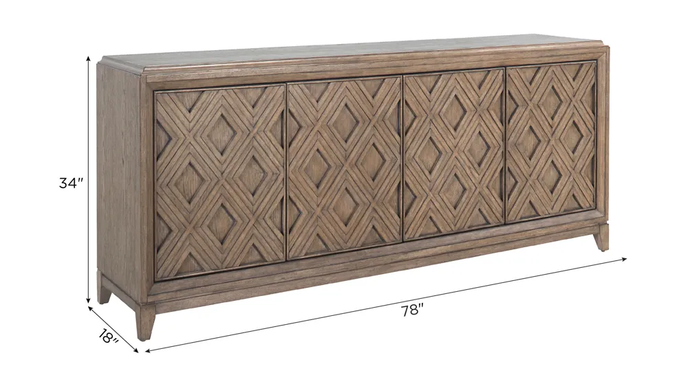Montgomery 78 Inch TV Console Dimensions