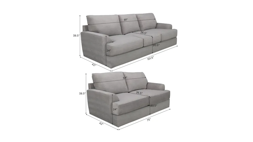 Joel Living Room Set Dimensions