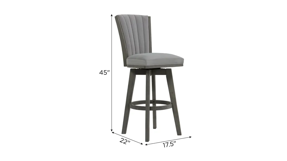 Maximus Swivel Barstool Dimensions