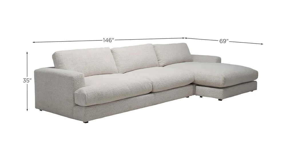 Montecito 2-pc. Sofa Chaise Dimensions