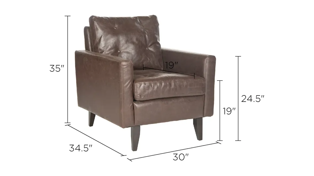 Mid Century Modern Clive Club Chair Dimensions