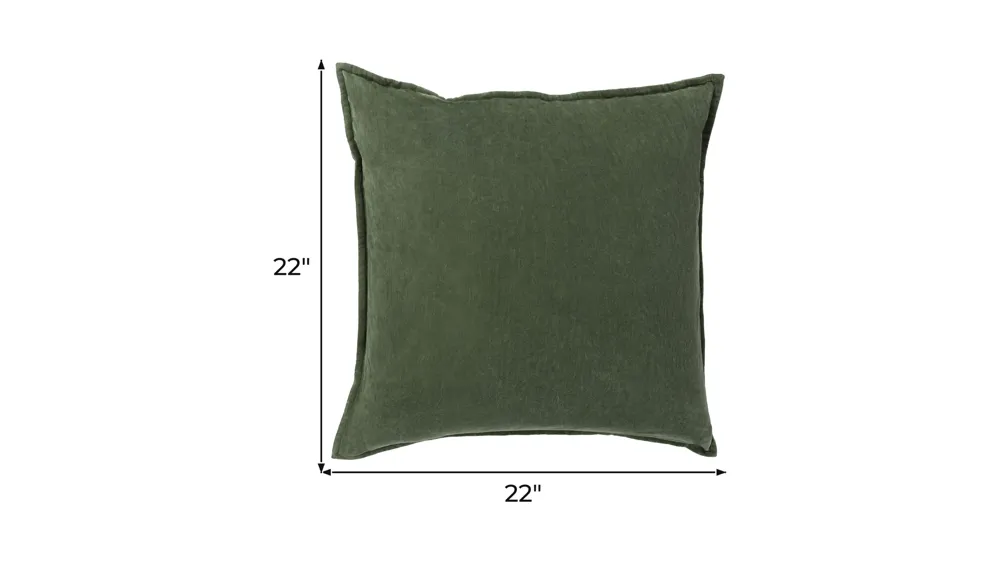 Cotton Velvet 22" Down Throw Pillow Dimensions