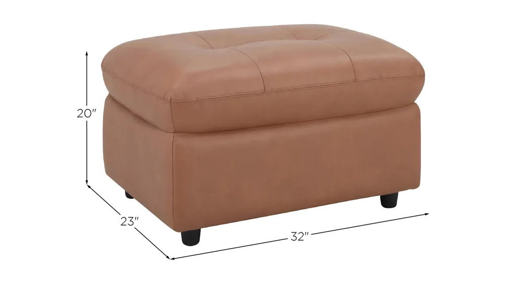 Damar Leather Ottoman Dimensions