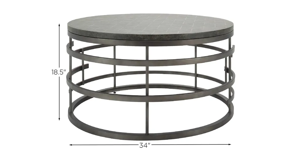 Collington Round Cocktail Table Dimensions
