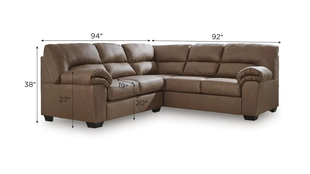 Livingstone 2-pc. Sectional Dimensions
