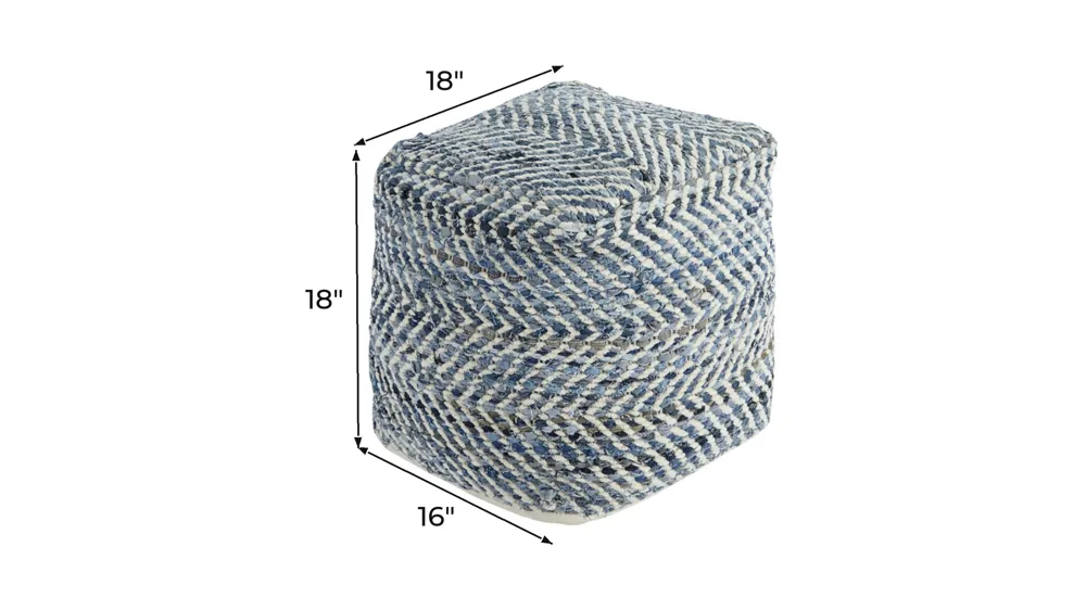 Chevron Pouf Dimensions