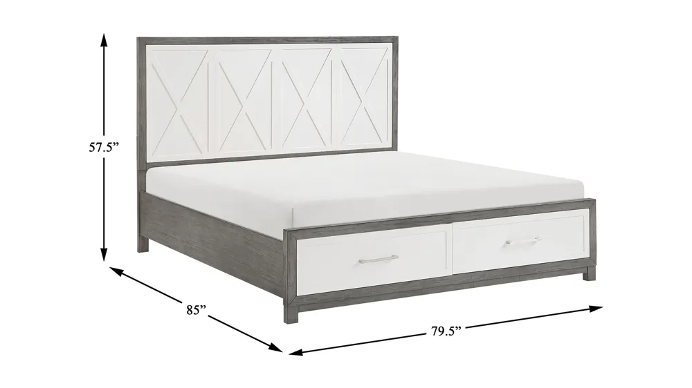 Marceline Platform Bed with Storage Dimensions
