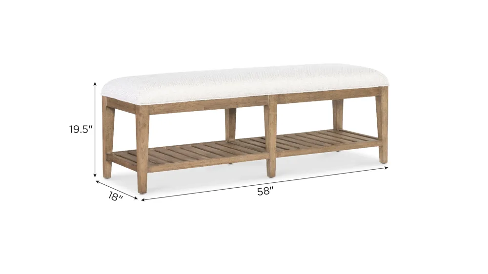 Vineyard Row Bed Bench Dimensions